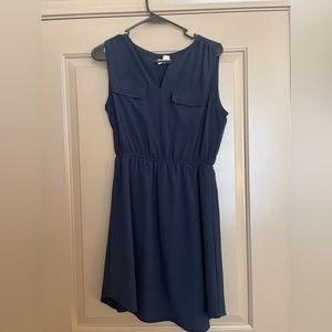 Navy crepe Monteau dress